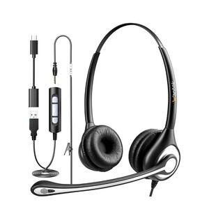 Comfort Fit USB Headset with Microphone for PC